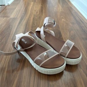 MIA Women's Sandals - Tan and Cream